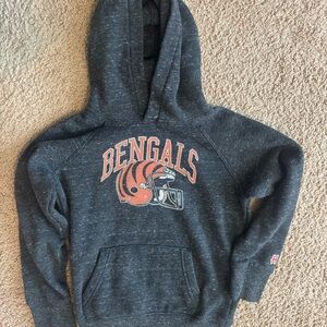 HOMAGE Dark Heather Gray Bengals Hoodie with Orange & White Logo